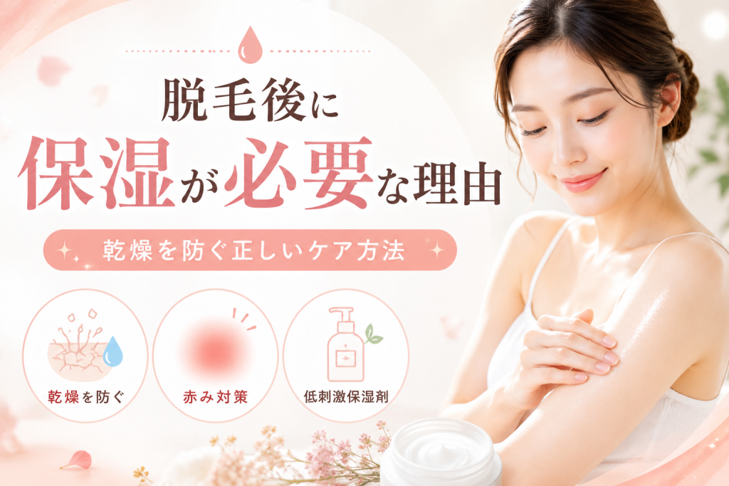 脱毛後に保湿が必要な理由を解説｜乾燥・赤み・刺激を防ぐ保湿剤の選び方｜豊橋市の美容脱毛・メンズ脱毛サロン